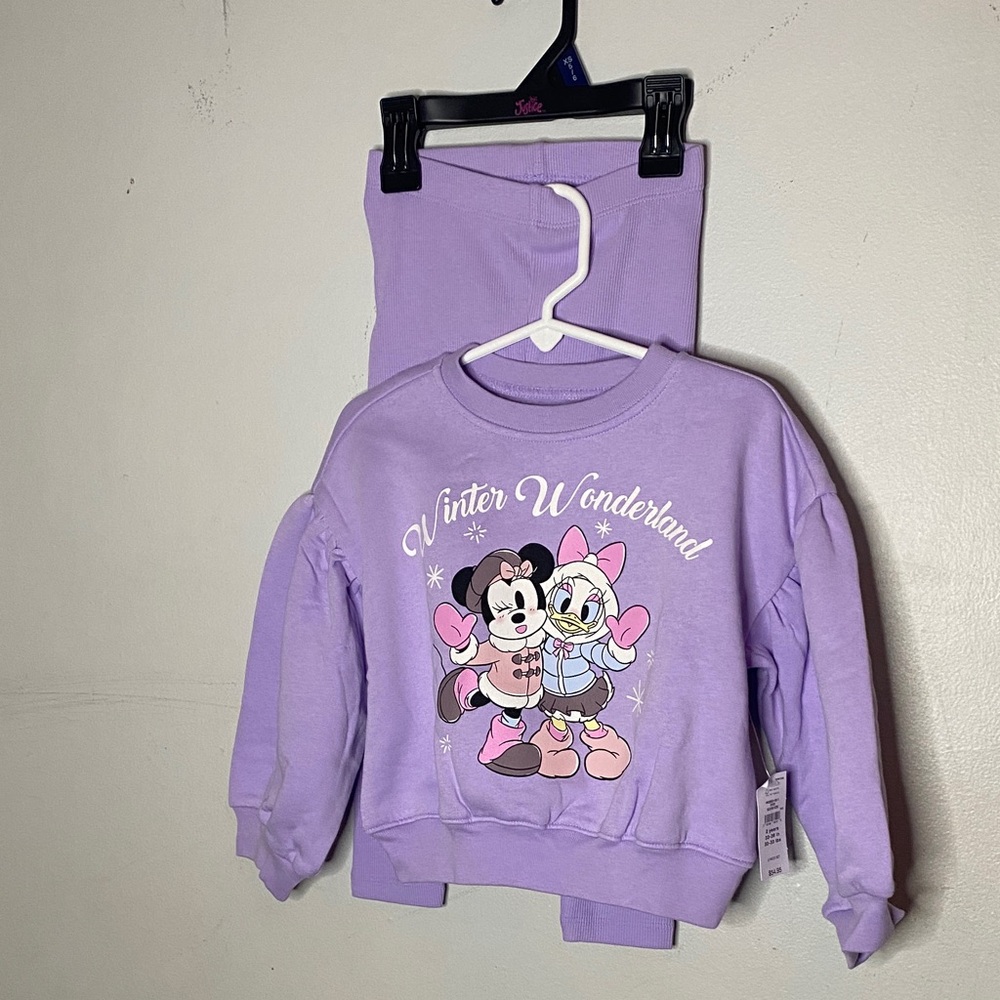 GAP Disney Lavender Winter Wonderland Sweatshirt &Pants set NWT‎